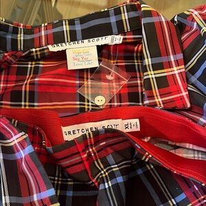 Gretchen Scott Red Plaid Outfit